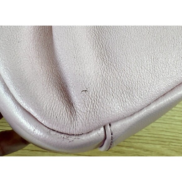 Vintage Y2K Leather Light Pink Pastel Small Shoulder Bag Rockabilly Bratz Trashy - Picture 5 of 13